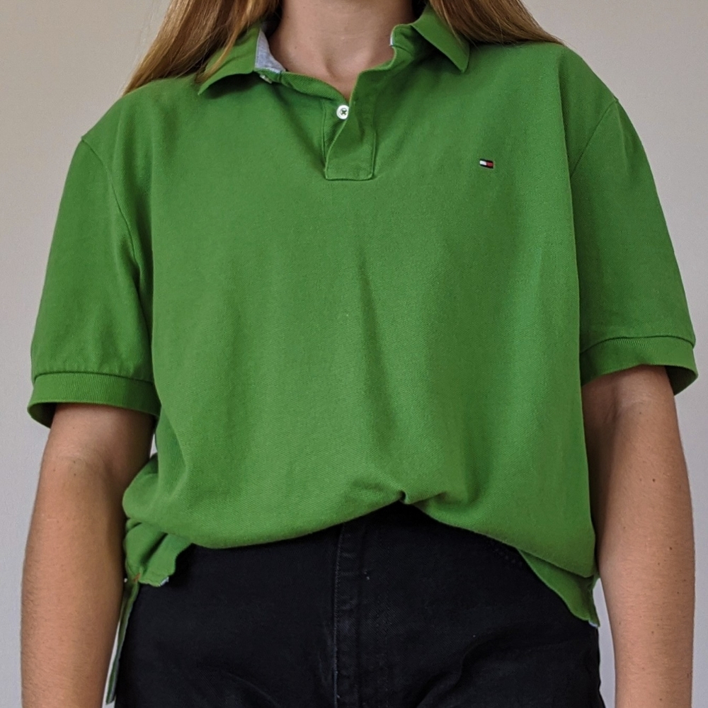 Tommy Hilfiger Green Classic Fit Men's Polo Tee